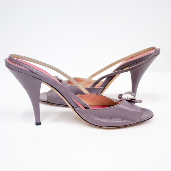 Kate Spade New York Hattie Leather Slingback Heels Open Toe Women's Size 9.5 - Picture 6 of 10